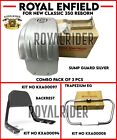 Royal Enfield "SUMP GUARD & TRAPEZIUM EG SILVER & BACKREST" For New Classic 350