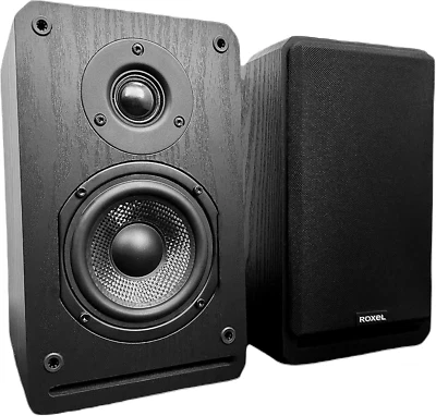 Roxel RBS-300 Altoparlante Passivo da Libreria, Armadio Effetto Legno Nero con 4 Pollici E - Immagine 1 di 4