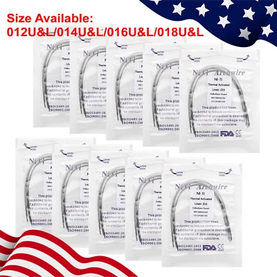 10-100 piezas Ortodoncia Dental Arco Redondo Alambre Niti Calor Térmico Activado Ovoide Foto 1 de 4