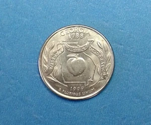 1999-P- GEORGIA STATE QUARTER FROM A US MINT ROLL C- NGC PRICE CHARTS (E) - Picture 1 of 5