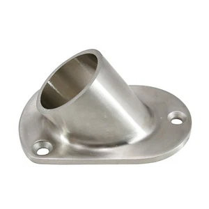 Brida de base de piso y pared de acero inoxidable para pasamanos de poste redondo de 1-1/2" y 2" - Imagen 1 de 14