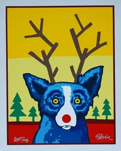 George Rodrigue Blue Dog "Truly Rudy" Print Signed Numbered Artwork - Picture 1 of 4