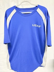 Airforce Sport tek Sport Authority XL Kurzarmshirt Activewear blau-weiß - Bild 1 von 15