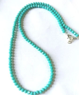 Crystal Rondelle Beads Gemstone Beads Green Stone Beads Necklace 12-36 In Stand - Image 1 of 4