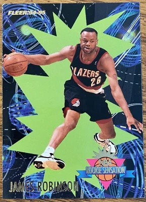 James Robinson 1994-95 Fleer Rookie Sensation Card #21 Blazers NBA RC Free Ship - Image 1 of 3