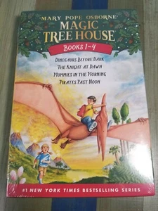 The Magic Tree House Library: Books 1-4 by Mary Pope Osborne Paperback Sealed - Picture 1 of 5