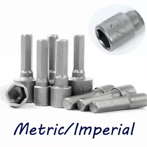 Sechskantmutterschraubendreher Steckschlüsselsatz 5 mm-13 mm 5/32 - 1/2 1/4" Sechskantantrieb Schlagschrauber Bit - Bild 1 von 12