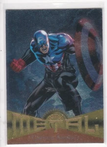 2013 UD Marvel Fleer Retro #9 Captain America Foil Marvel Metal NM-Mint - Picture 1 of 2