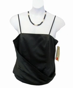 NEW Bustier Formal TOP Size 16 XL Draped Rhinestone Buttons East 5th Dressy NWT - Picture 1 of 9