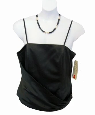 NUEVO Bustier Formal TOP Talla 16 XL Drapeado Estrás Botones Este 5to Elegante Nuevo con Etiquetas Foto 1 de 4