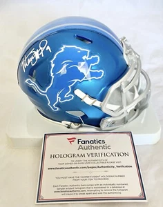 GEORGIA LA RAMS DETROIT LIONS MATTHEW STAFFORD signed BLAZE MINI HELMET FANATICS - Picture 1 of 6