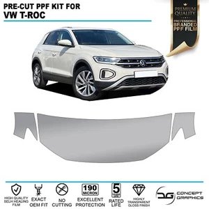 Bonnet Wing Clear Stone Guard PPF Paint Protection Film For VW Volkswagen T-Roc - Picture 1 of 5