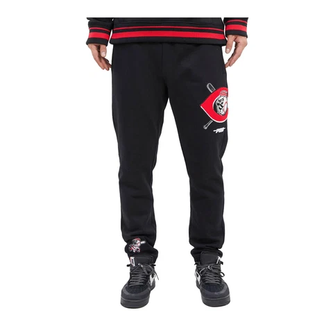 Pro Standard Cincinnati Reds MLB Mash Up Logo Mens Black Sweatpants, Size S Cover