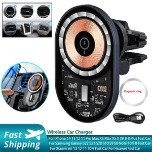 Upgraded 30W Magnetic Wireless Car Charger Vent Mount Fast Charging phone holder - Picture 1 of 20