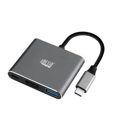 Adesso laptop dock/port replicator USB 3.2 Gen 1 (3.1 Gen 1) Type-C Grey - Image 1 of 4