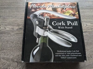 Florida Marketplace Cork Pull With Stand Wine Bottle Opener - Picture 1 of 7