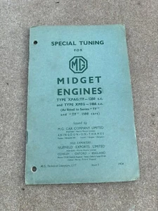 MG TB TC Special Tuning Manual Issue 1 1954 TD TF 1500 Expag - Picture 1 of 5
