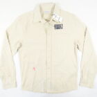 And Now This Beige Small Flannel Button Front Shirt Mens Defect