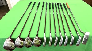Golden Bear XS Tech Golf Club Set 1W 3W 5W 7W 5-SW Putter RH Graphite Need Grips - Picture 1 of 19