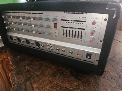 Professional System U.S.A. PC-4200 Mono Powered Mixer 16DSP Digital Multi-Effect - Image 1 of 4