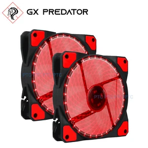 2x 120mm Ultra Silent Computer PC Case Fan 15 LED 12V Easy Installed MT-red - Picture 1 of 11