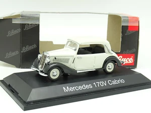 Schuco 1/43 - Mercedes 170V Cabriolet Cerrado Blanco Y Negra - Imagen 1 de 1