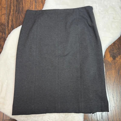 Falda lápiz Carlisle Collection 12 pliegues traseros elásticos gris carbón para mujer Foto 1 de 4