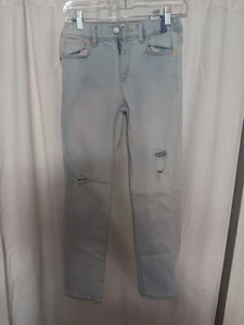 Old Navy Karate Slim Built-In Flex Max Light Blue Distressed Jeans Boy’s Size 12 - Picture 1 of 4