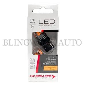 (PAIR) JW Speaker LED WY21W T20 7440 BRIGHT AMBER Bulb for Indicator Turn Signal - Bild 1 von 10