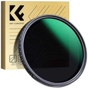 K&F Concept NANO-D Variable ND2-ND400 Filter(1-9 Stop)49/52/55/58/62/67/72/77/82 - Picture 1 of 12