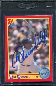 1990 Score Mike Marshall #384 Signed Autograph Auto Dodgers