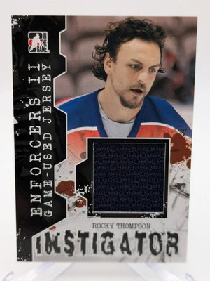 💥 2013-14 ITG Enforcers II Instigator Game-Used Rocky Thompson #IM-20 Blue - Image 1 of 2