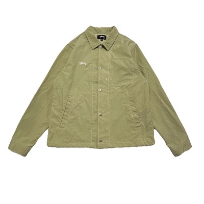 Stussy Oversized Folsom Coach Jacket Key Lime Green Water-Resistant Men’s Small - Image 1 of 4