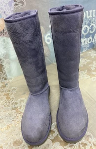 UGG-Women-purple genuine leather-5815-classic tall boots.Sz-9W.China-Used. - Picture 1 of 14