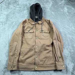 Columbia Pilot Peaks Jacket Men’s L Brown Canvas Snap Front Work Wear - Picture 1 of 11