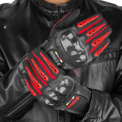 Motorcycle Motorbike Riding Gloves Waterproof All-Season Knuckle Protection  - Image 1 of 4