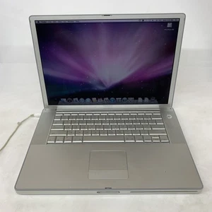 Apple PowerBook G4 15" 2005 1,67GHz PowerPCG4 2GB RAM 80GB HDD MacOS Leopard - Bild 1 von 9