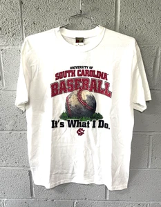 South Carolina Gamecocks Baseball T Shirt - White - Large -NEW - Picture 1 of 4