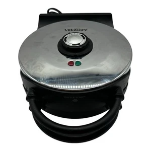 VillaWare Waffler Round 5 Heart Waffle Maker 3100 Chrome - Tested & Working - Picture 1 of 6