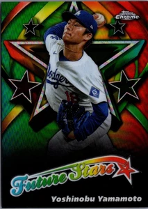2025 Topps Chrome Future Stars #FS6 Yoshinobu Yamamoto Los Angeles Dodgers - Picture 1 of 2
