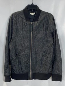 Chaqueta Bomber Helmut Lang Hombre Negra Arrugada Talla Mediana - Imagen 1 de 7