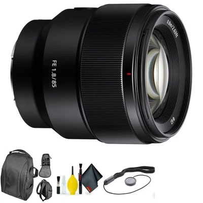 Sony FE 85mm f/1.8 Lens + Deluxe Lens Cleaning Kit - Image 1 of 4