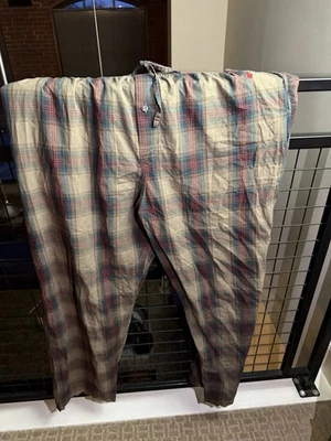 Calça de pijama polo masculina vintage Ralph Lauren tamanho grande - Imagem 1 de 4