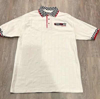 Great American Originals 1999 Target Grand Prix 男式 XL Polo 衫白色带标志 — 第 1/4 张图片