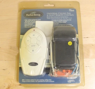 Harbor Breeze Universal Ceiling Fan & Light Remote Control #118181 RCA-103L - Image 1 of 4