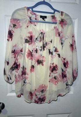 ALYX Women’s Long Sleeve Sheer Two Layer Floral Blouse Size Medium NWOT - Image 1 of 4