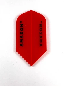 Nuevo Juego de 10 Dardos Delgados Vuelos Rojo Transparente Despiadado Amazon Para Acero o Suave - Imagen 1 de 2