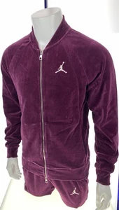 Rare Nike Jordan Velour Tracksuit Jacket + Pants AH2357 - 609 M + AH2361 - 609 S - Picture 1 of 7
