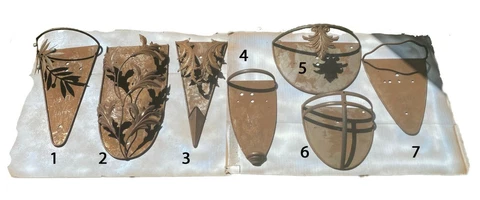 LOT OF 7 UNIQUE UNFINISHED STEEL BACKPLATES DIY SCONCES WALL LIGHT PARTS Cover