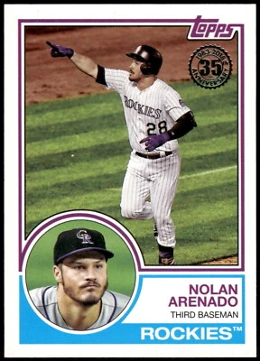 2018 Topps Nolan Arenado #83-58 1983 Anniversary - Image 1 of 2